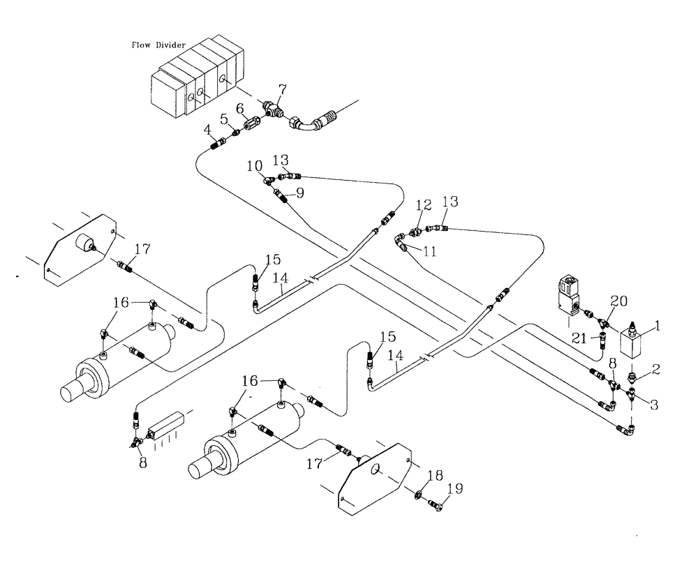 Схема запчастей Case IH 7700 - (B12[05]) - HYDRAULIC CIRCUIT {TRACK ADJUSTER} Hydraulic Components & Circuits