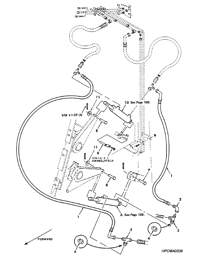 Схема запчастей Case IH 8450 - (096) - HYDRAULIC, TENSION CONTROL, LEFT, ASSEMBLY, SERIAL NUMBER CFH0015275 AND ON (07) - HYDRAULICS