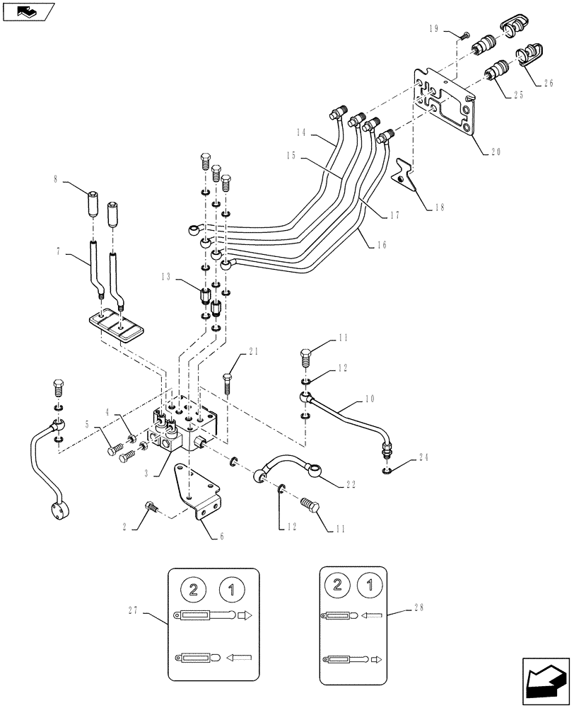 Схема запчастей Case IH FARMALL 30B - (88.100.02) - DIA KIT, REAR REMOTE CONTROL VALVE #2 - 12X12 & HST - MT20124614 (88) - ACCESSORIES