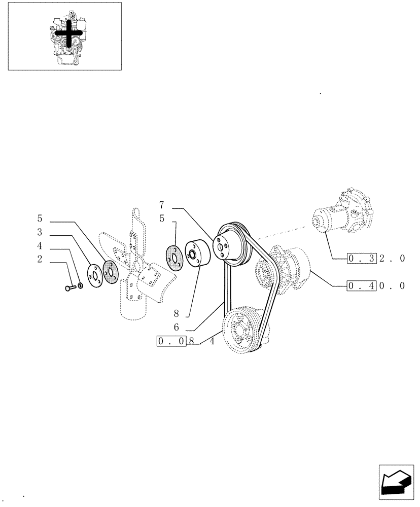 Схема запчастей Case IH JX65 - (0.34.7/03) - FAN (AFTER S/N 13287) (01) - ENGINE