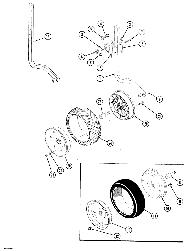 Схема запчастей Case IH 1820 - (09-028) - QUICK ADJUST GAUGE WHEEL 