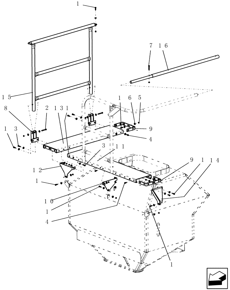 Схема запчастей Case IH 2230 - (88.100.04) - THIRD TANK OPTION (88) - ACCESSORIES