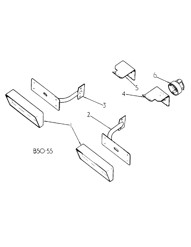 Схема запчастей Case IH 784 - (08-020) - CAB LIGHT SUPPORTS AND 7-PIN SOCKET (06) - ELECTRICAL