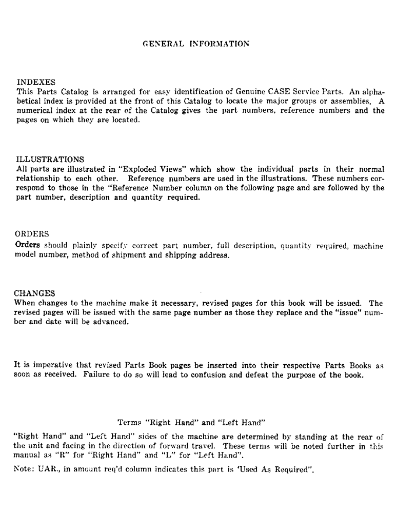 Схема запчастей Case IH 400-SERIES - (02) - GENERAL INFORMATION 