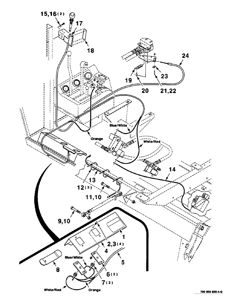 Схема запчастей Case IH 8830 - (9-100) - ADAPTER KIT ASSEMBLY, REEL LIFT ELECTRICAL, TRACTOR, TO BE ORDERED THRU WHOLEGOODS ONLY (58) - ATTACHMENTS/HEADERS