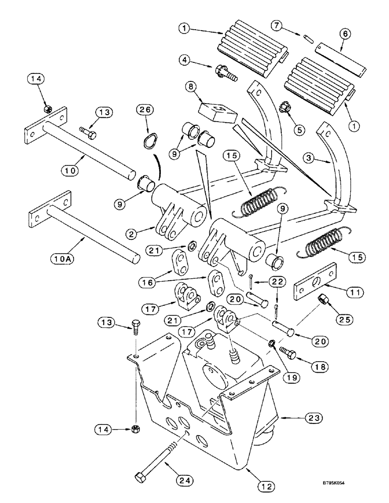 Схема запчастей Case IH 2166 - (7-02) - MASTER BRAKE CONTROLS (5.1) - BRAKES