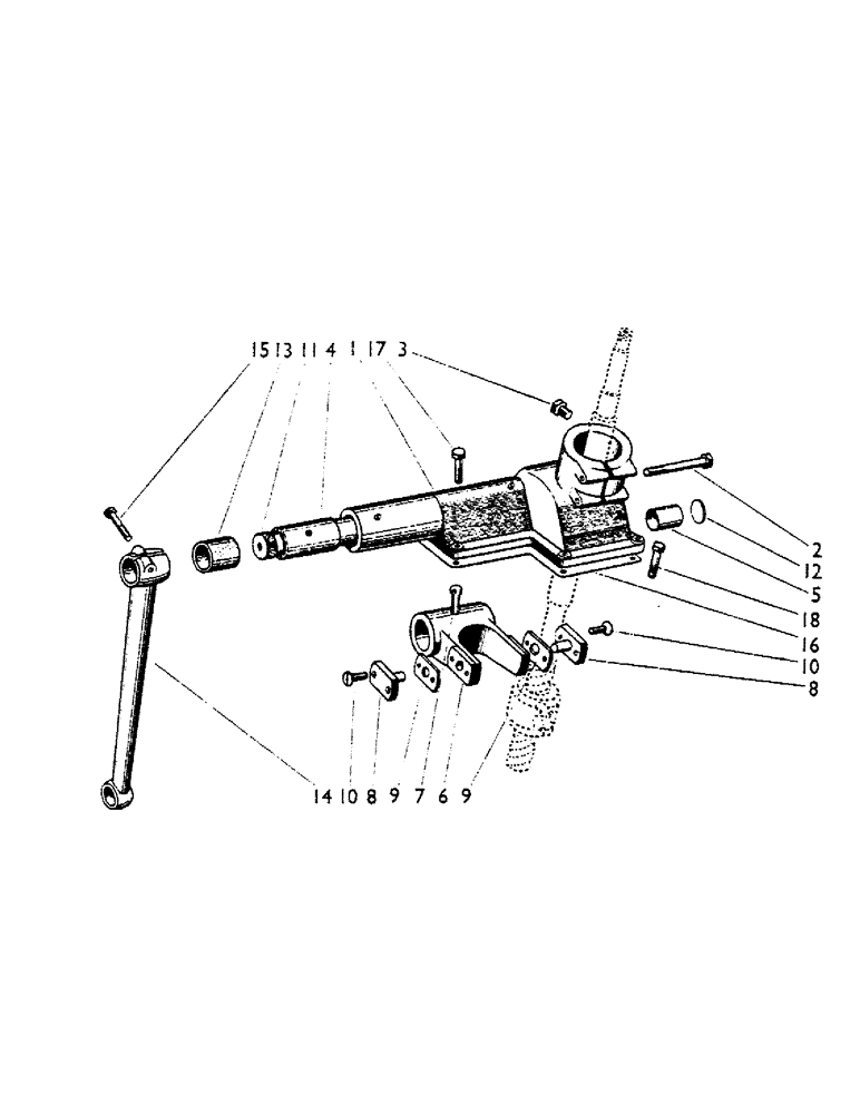 Схема запчастей Case IH 990B - (47) - STEERING BOX AND DROP ARM Steering & Front Axle