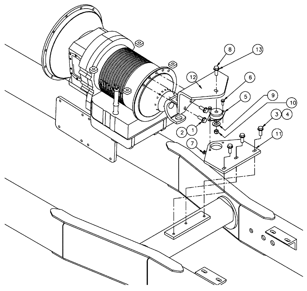 Схема запчастей Case IH FLX4300 - (03-004) - TRANSMISSION MOUNTING (FLX4300) (03) - TRANSMISSION