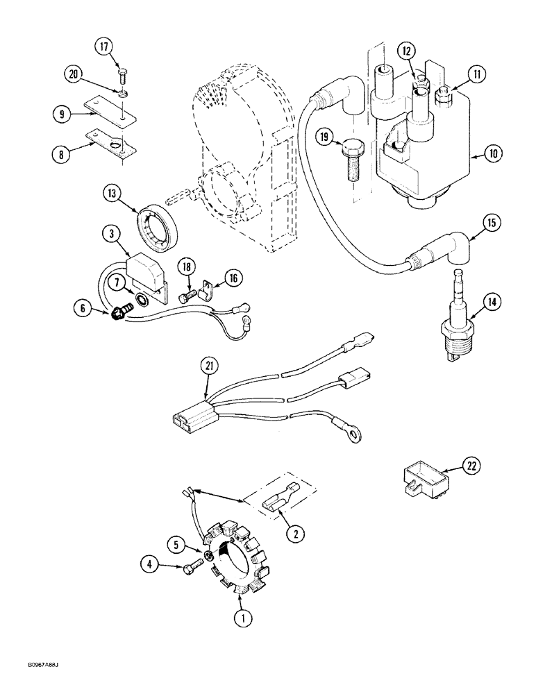 Схема запчастей Case IH 1818 - (4-08) - IGNITION SYSTEM, GASOLINE MODELS (04) - ELECTRICAL SYSTEMS