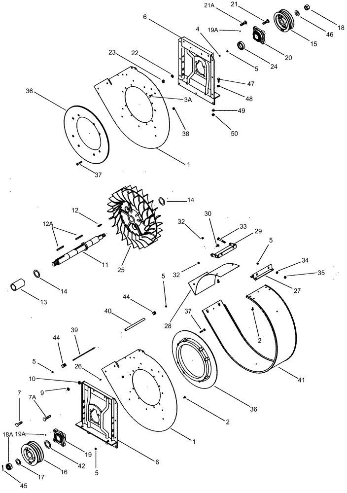 Схема запчастей Case IH 625 - (74.141.09) - REAR FAN (74) - CLEANING