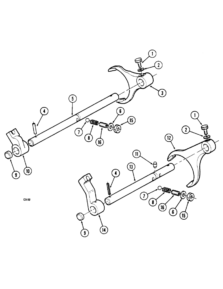 Схема запчастей Case IH 2120 - (6-024) - SPEED REDUCER CONTROL - INNER, 12+12 (06) - POWER TRAIN