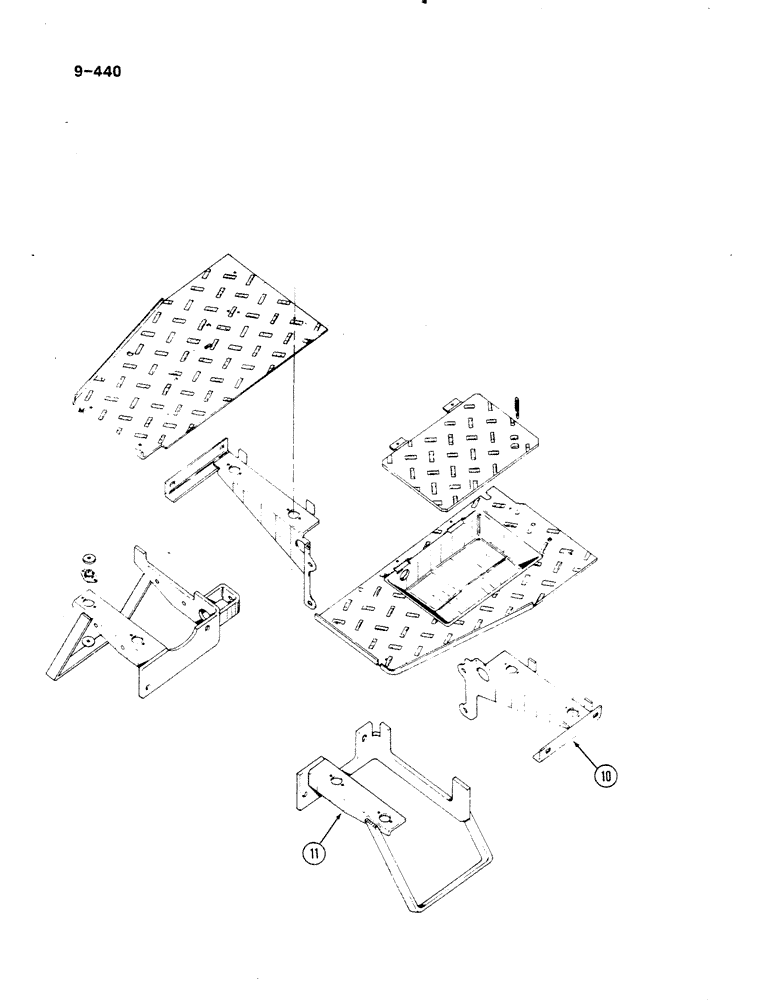 Схема запчастей Case IH 485 - (9-440) - PLATFORMS AND SUPPORTS (CONTD) (09) - CHASSIS/ATTACHMENTS