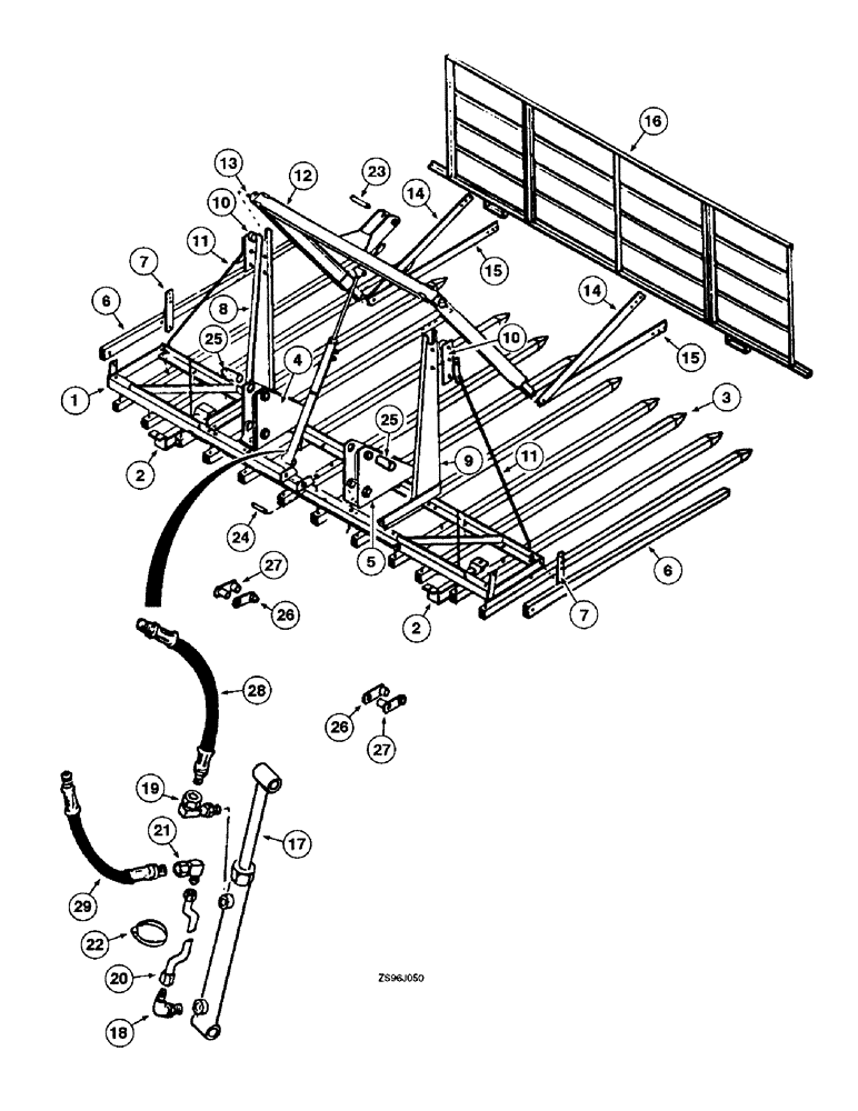Схема запчастей Case IH 2250 - (5-16) - PUSH-OFF HAY STACKER, DISCONTINUED 1978, 2350 AND 2450 LOADERS 