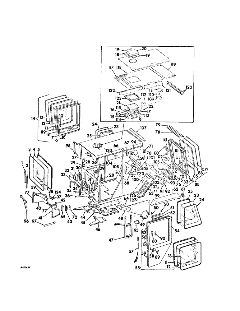 Схема запчастей Case IH 706 - (N-03) - PARTS ACCESSORIES AND ATTACHMENTS, TRACTOR CAB AND CONNECTIONS Accessories & Attachments