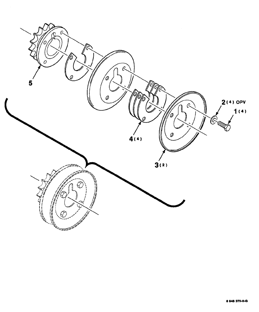 Схема запчастей Case IH 8420 - (02-16) - SPROCKET AND SHEAVE ASSEMBLY Driveline