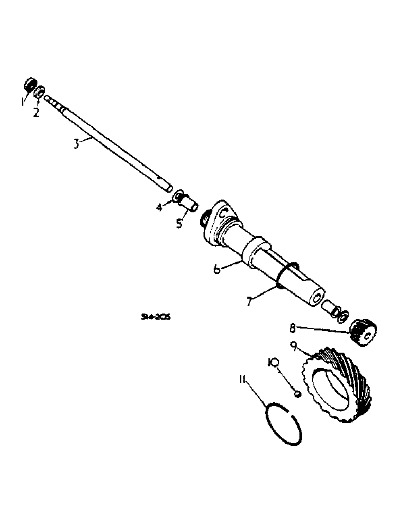 Схема запчастей Case IH 574 - (07-037) - SPEEDOMETER DRIVE, HYDROSTATIC DRIVE (04) - Drive Train