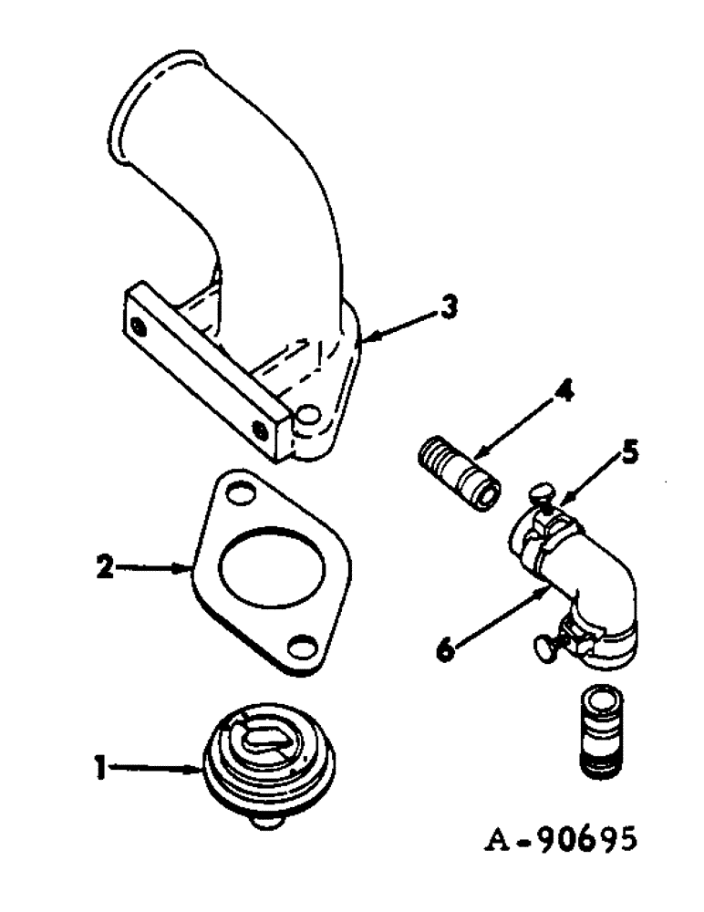 Схема запчастей Case IH C-282 - (C-08) - HOUSING AND THERMOSTAT 