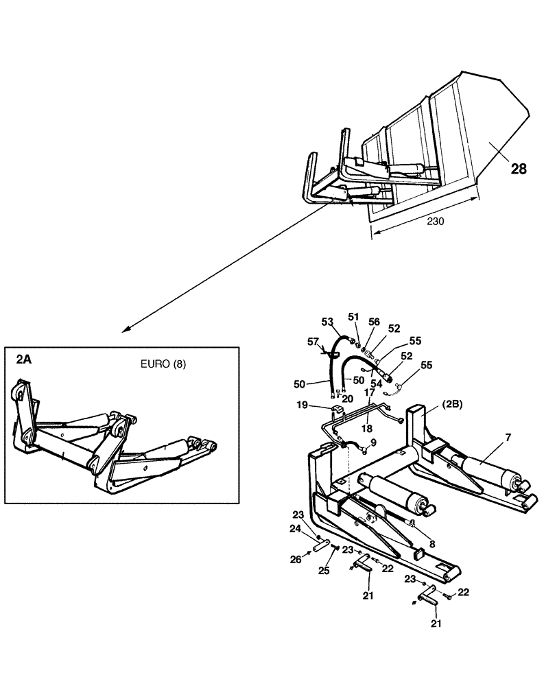 Схема запчастей Case IH L730 - (82.300.AN[16]) - VAR - 717435006 - BUCKET - HIGH TIPPING, 230 (82) - FRONT LOADER & BUCKET