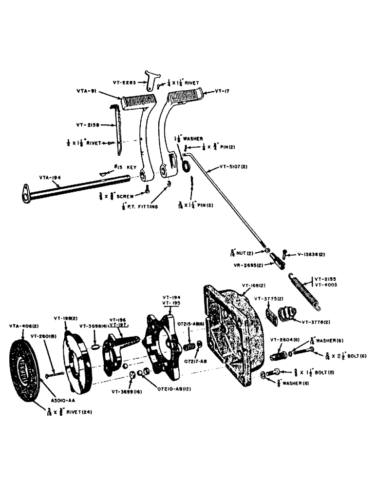 Схема запчастей Case IH VAI-SERIES - (070) - BRAKE ASSEMBLIES, DISK TYPE, TRACTORS BEFORE NO. 5555000 (06) - POWER TRAIN