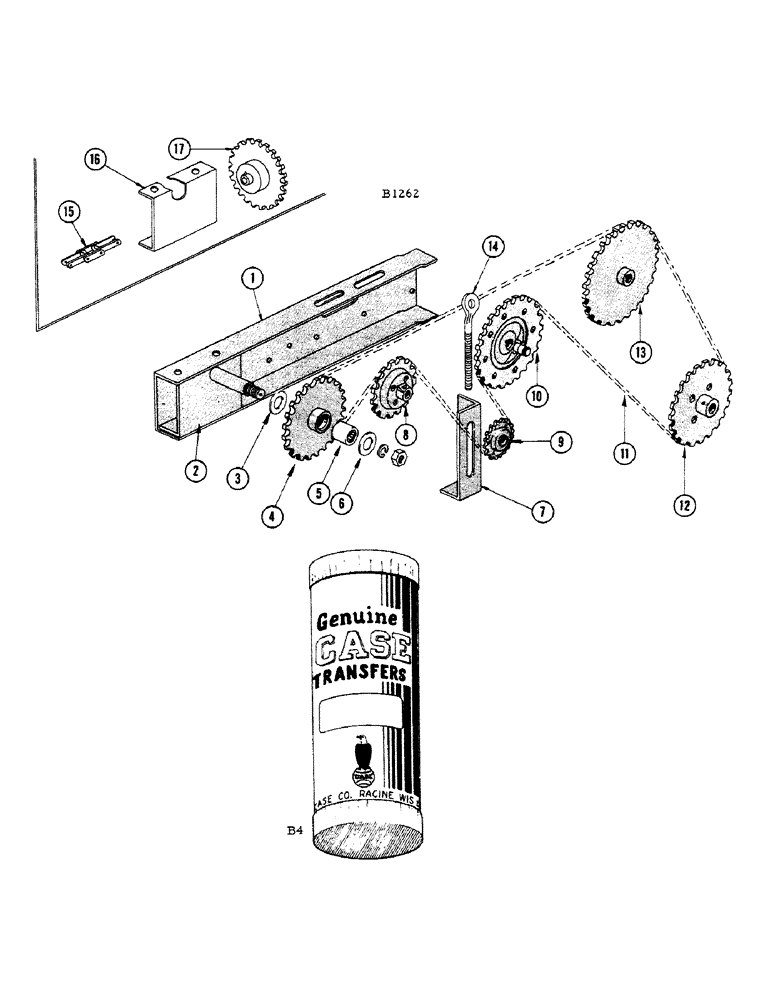 Схема запчастей Case IH 1010 - (138) - TIGHTENER, CONVEYOR RAKE DRIVE, STRAWWALKER AND TAILINGS DRIVE (60) - PRODUCT FEEDING