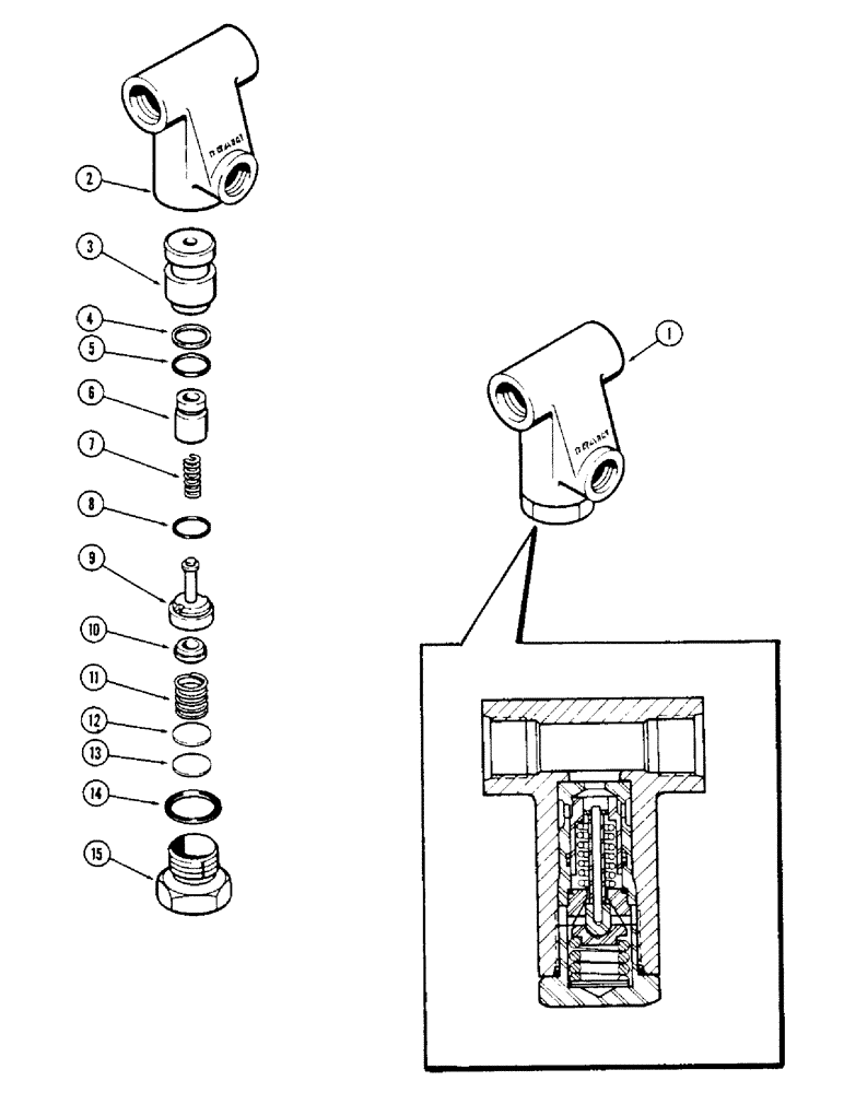 Схема запчастей Case IH 1175 - (089A) - A59905 STEERING RELIEF VALVE (05) - STEERING