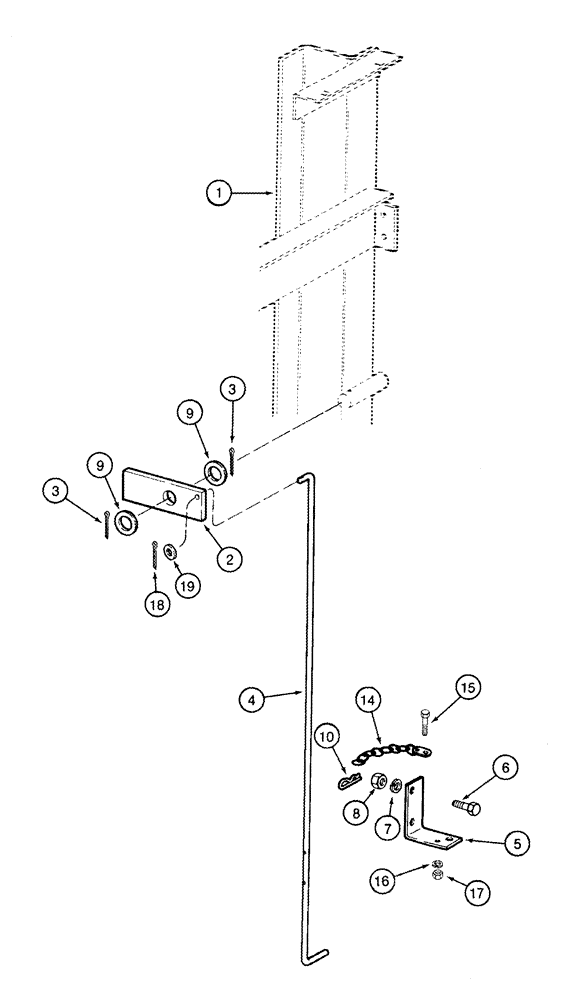 Схема запчастей Case IH 2555 - (09D-20) - REAR BASKET LOCK (16) - BASKET