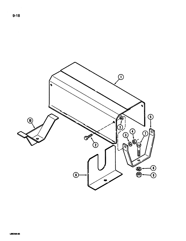 Схема запчастей Case IH 1844 - (9-018) - DRIVE LINE SHIELD, 1822 P.I.N. 701 THRU 1500, 1844 P.I.N. 701 THRU 1000 (13) - PICKING SYSTEM