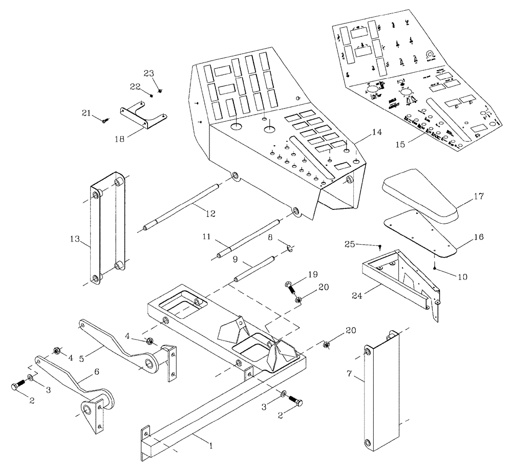 Схема запчастей Case IH 7700 - (A11[05]) - CABIN CONSOLE,  ELECTRIC Mainframe & Functioning Components