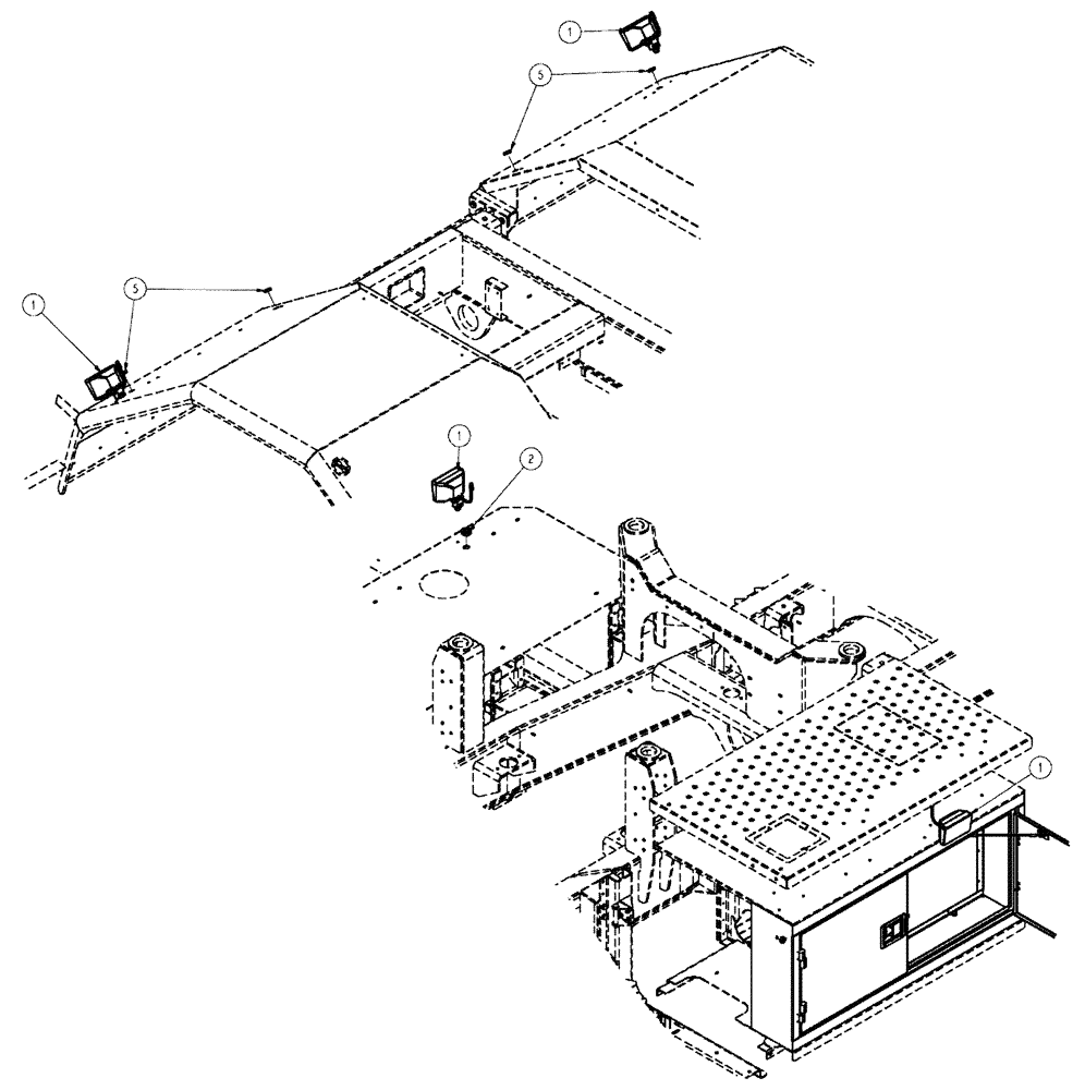Схема запчастей Case IH TITAN 3520 - (10-013) - AUXILIARY LIGHT GROUP Options