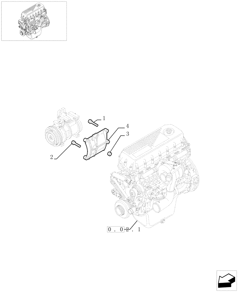 Схема запчастей Case IH F2BE0684A B003 - (0.39.0[01]) - COMPRESSOR, AIRCOND.(504086579) 
