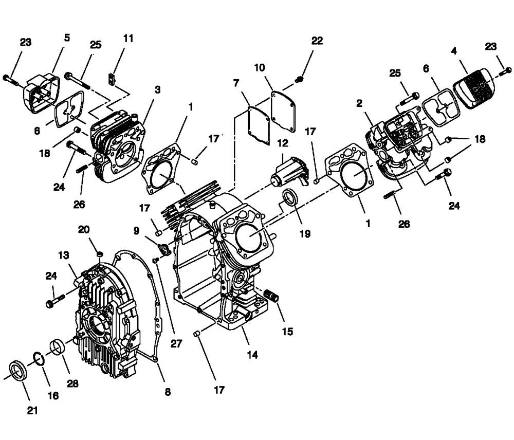 Схема запчастей Case IH SCOUT XL - (10.101.01[01]) - CYLINDER HEAD AND CRANKCASE - GASOLINE ENGINE (10) - ENGINE