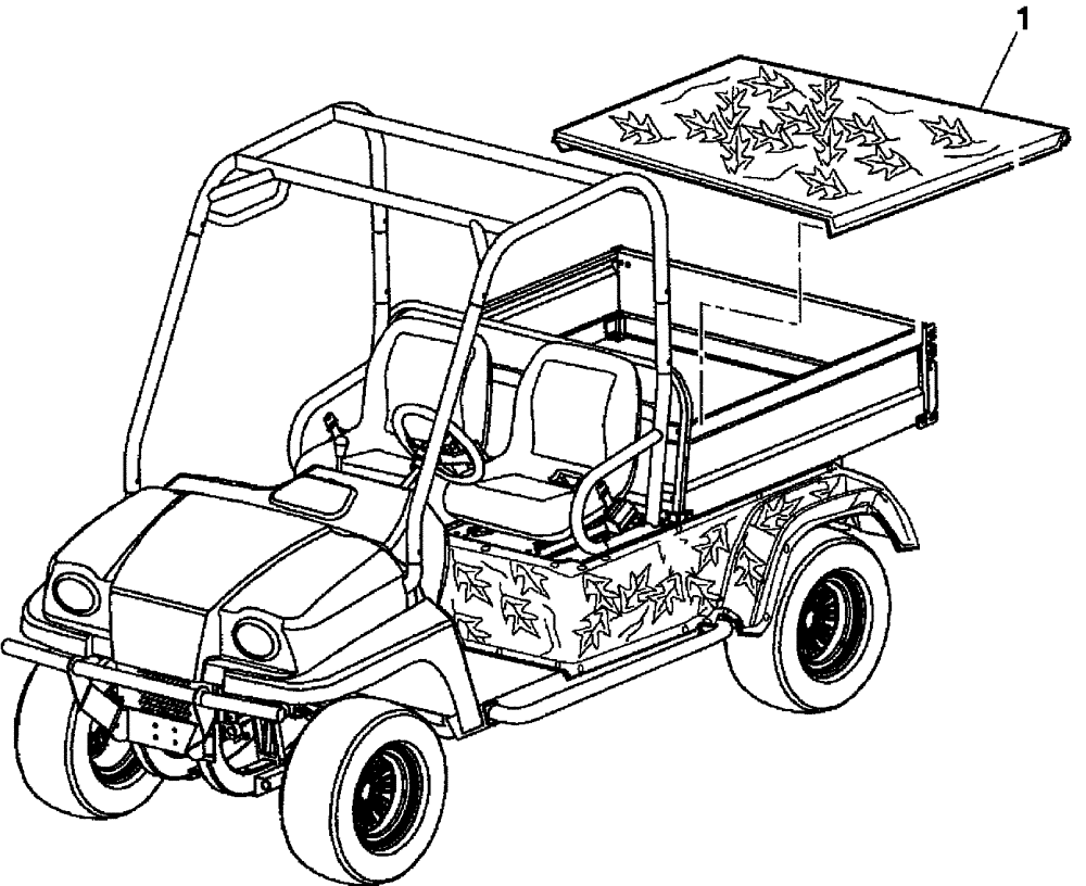 Схема запчастей Case IH SCOUT XL - (39.100.04) - BED COVER, CAMO, REAL TREE HARD WOOD (39) - FRAMES AND BALLASTING