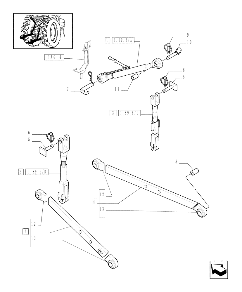 Схема запчастей Case IH JX1095C - (1.89.6[03]) - IMPLEMENT CARRIER (09) - IMPLEMENT LIFT