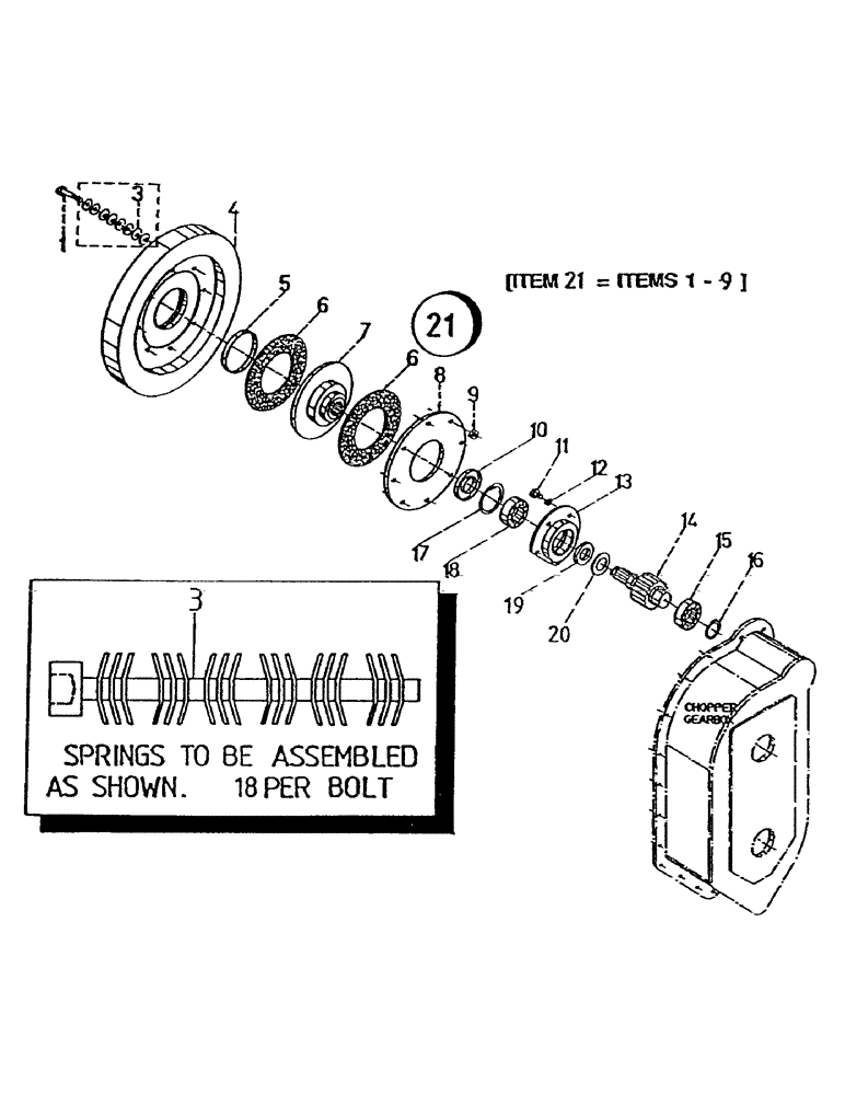 Схема запчастей Case IH 7000 - (A02-80) - ROTARY CHOPPER FLYWHEEL AND GEARBOX Mainframe & Functioning Components