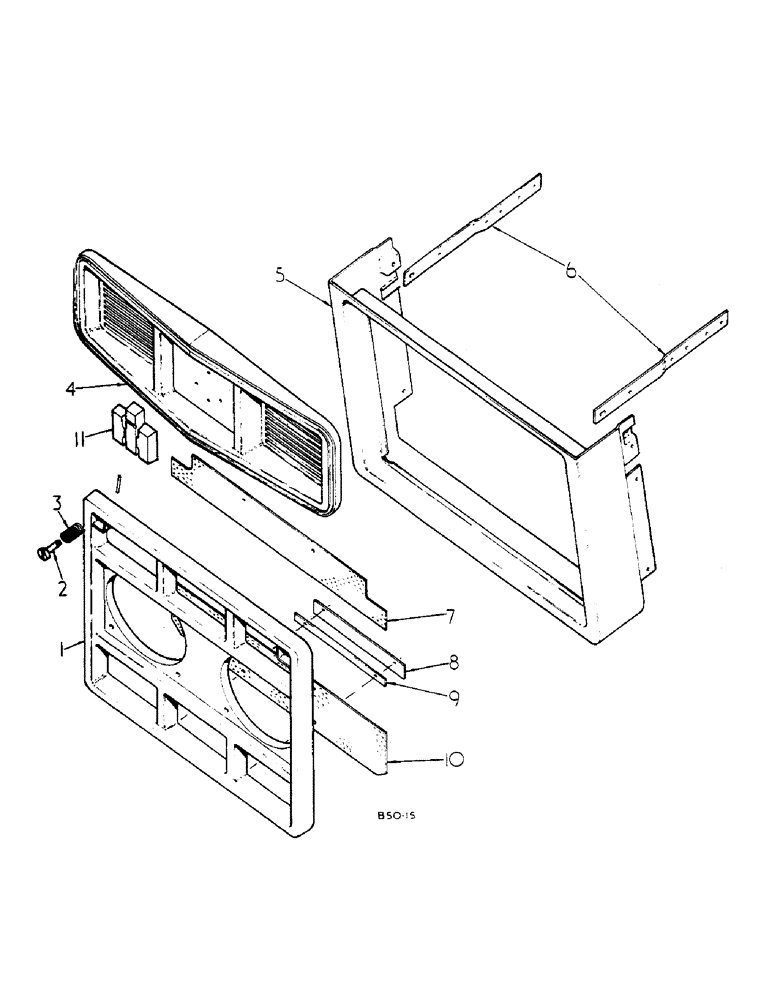 Схема запчастей Case IH 584 - (06-008) - RADIATOR GRILLE Cooling