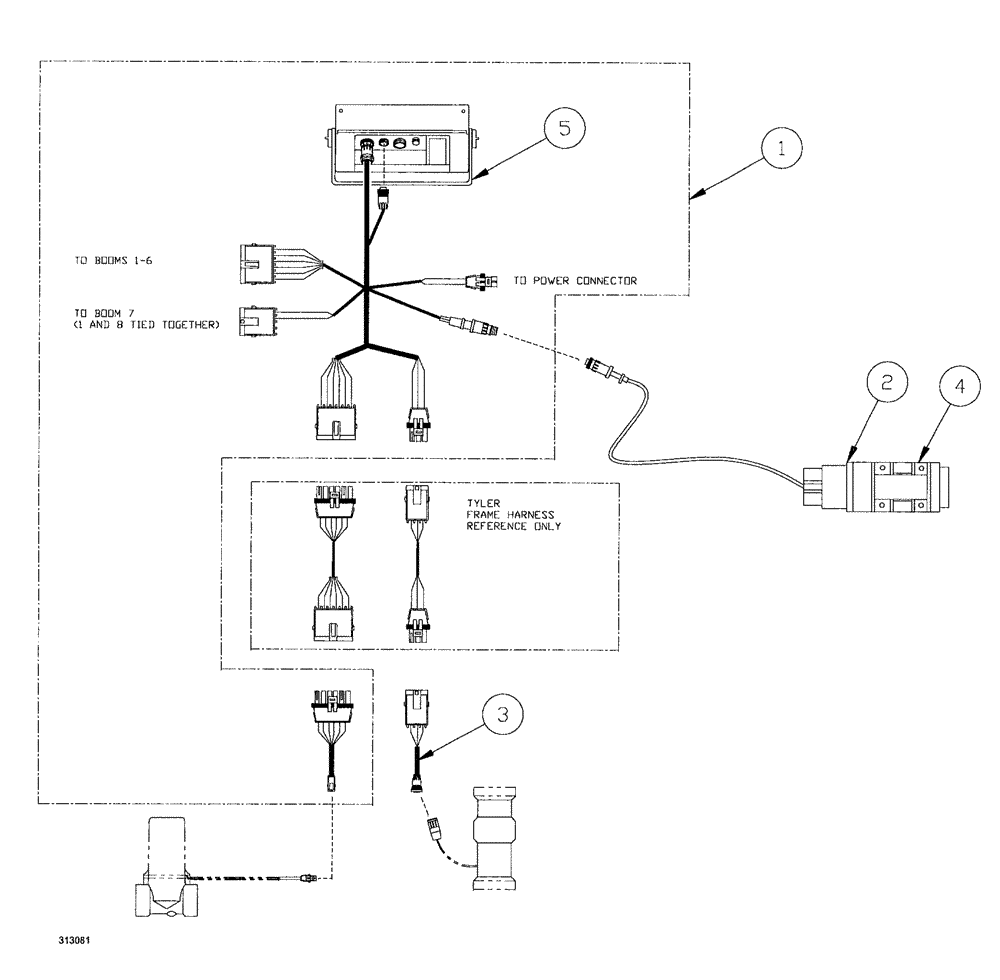 Схема запчастей Case IH SPX3200B - (199) - RAVEN CONTROLLER (55) - ELECTRICAL SYSTEMS