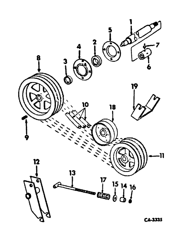 Схема запчастей Case IH 50 - (C-07) - CROSS SHAFT & BELT DRIVE 