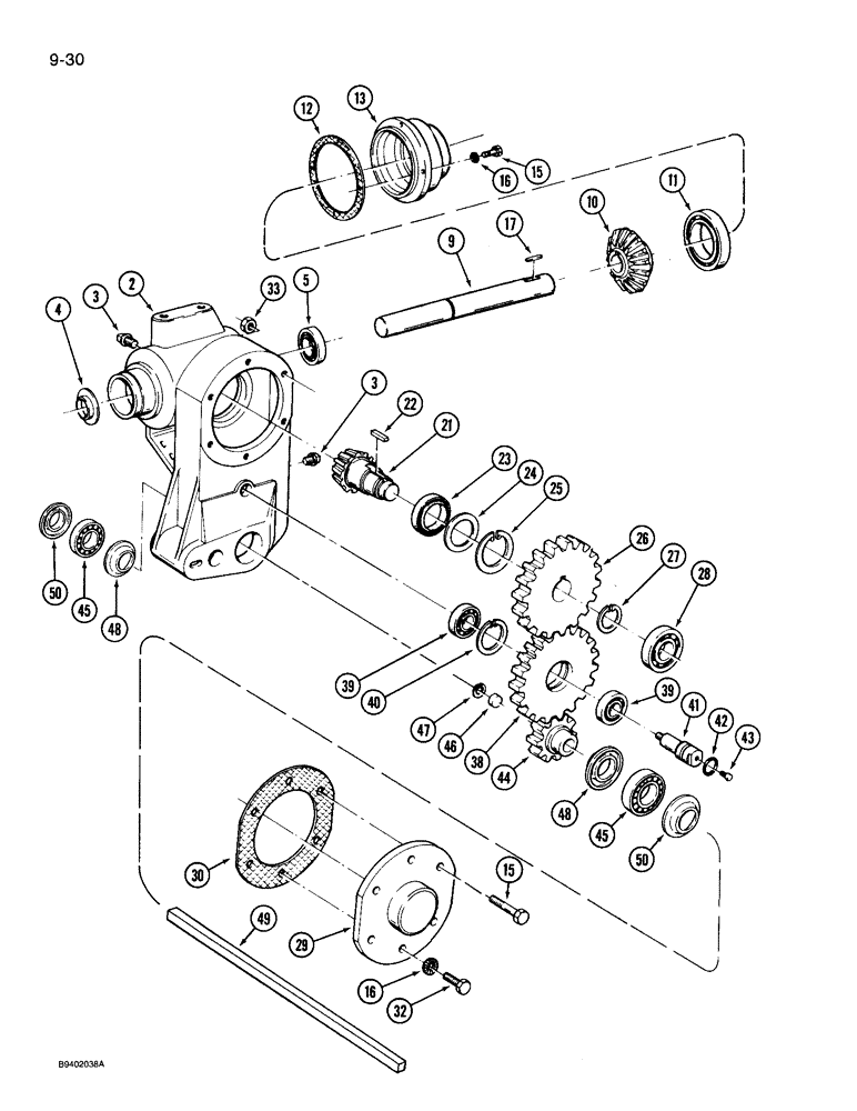 Схема запчастей Case IH 3206 - (9-30) - ZA527934 GEARBOX (09) - CHASSIS/ATTACHMENTS