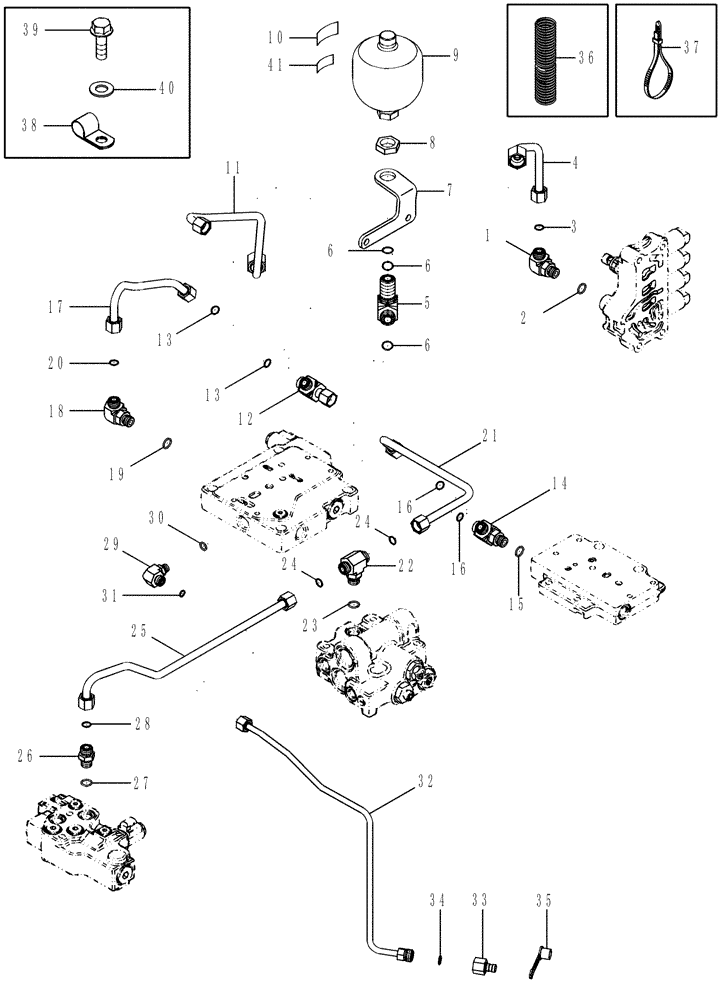 Схема запчастей Case IH MX305 - (08-07) - HYDRAULIC SYSTEM - REGULATED PRESSURE (08) - HYDRAULICS