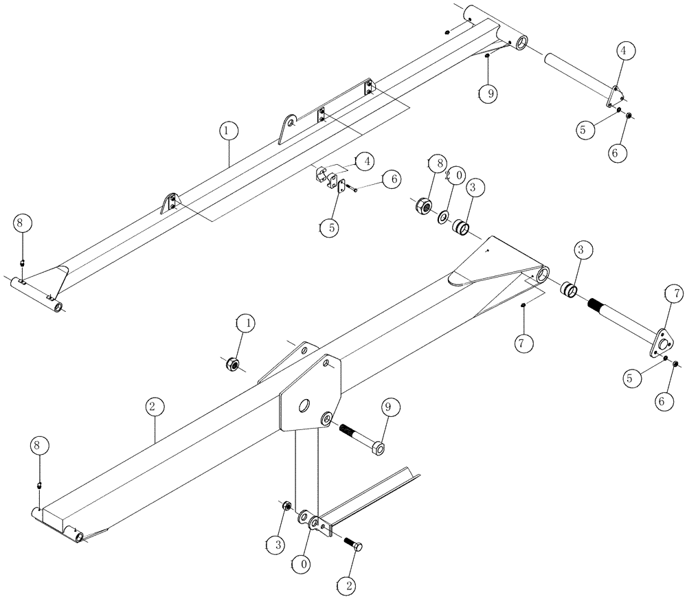 Схема запчастей Case IH 7000 - (A02.01[01]) - Topper Arms (60) - PRODUCT FEEDING