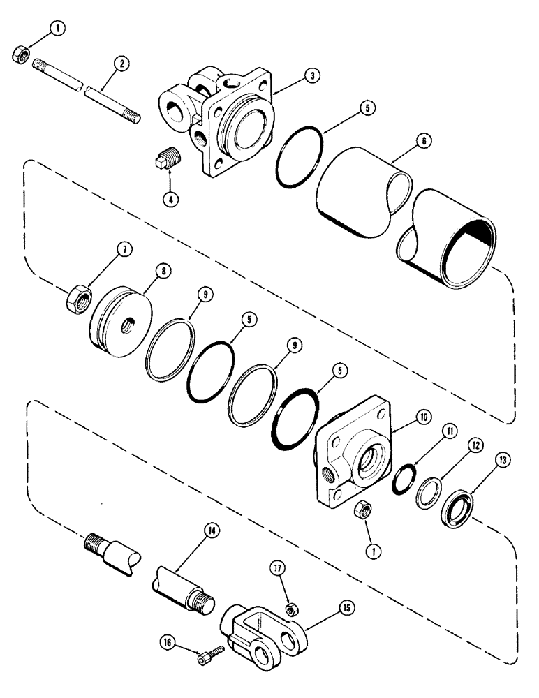 Схема запчастей Case IH 1900 - (36) - CYLINDER CROSS, 4 X 20 INCH (101.6 X 508.0 MM) 