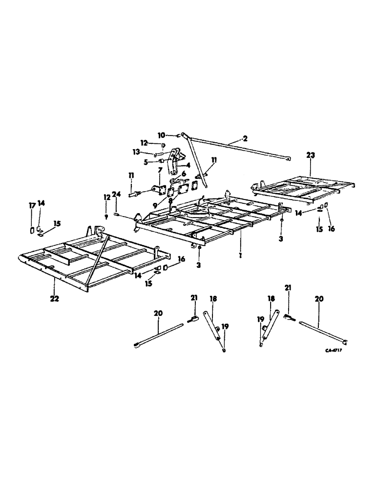 Схема запчастей Case IH 350 - (AR-3) - FRAME ASSY, 8 FT CENTER, 18 AND 20 FT. FOLDING 