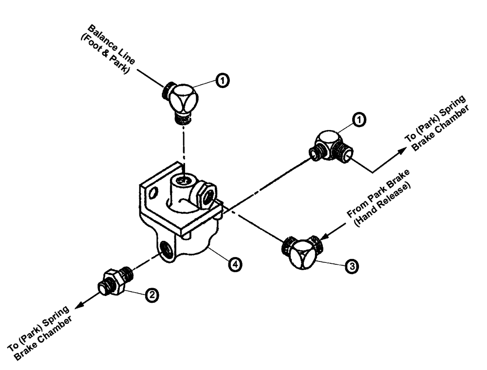 Схема запчастей Case IH FLX3300B - (07-007) - QUICK RELEASE, PARK BRAKE Pneumatics