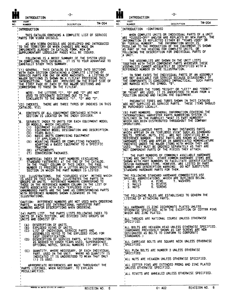 Схема запчастей Case IH 5000 - (2) - INTRODUCTION 