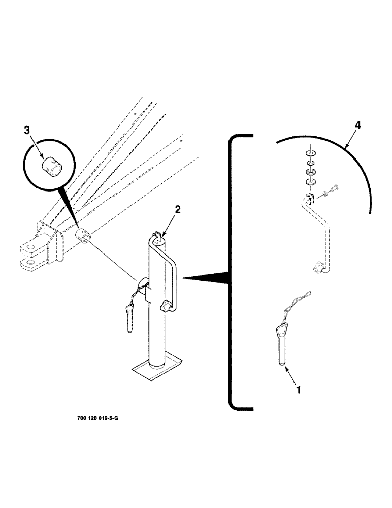 Схема запчастей Case IH 8480 - (9-18) - HITCH AND JACK ASSEMBLY Decals & Attachments
