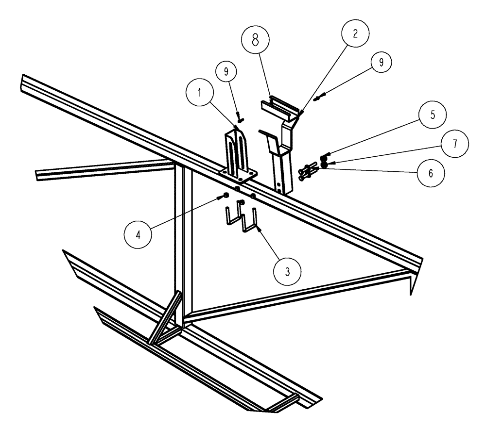 Схема запчастей Case IH SPX4410 - (08-017) - OUTER CRADLE ASSEMBLY (09) - BOOMS