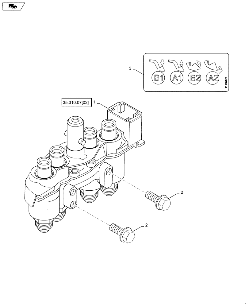 Схема запчастей Case IH L745 - (35.310.AP[06]) - VAR - 713618006 - CONVERSION KIT - FLAT FACE TO MULTI COUPLING MC-4 (35) - HYDRAULIC SYSTEMS