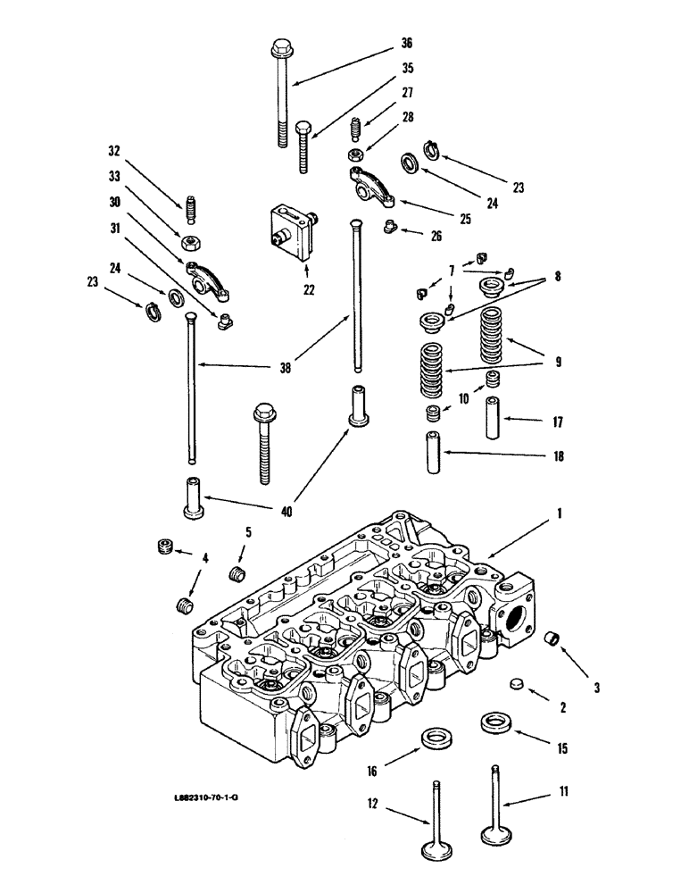 Схема запчастей Case IH 8830 - (2-16) - VALVE MECHANISM, DIESEL (02) - ENGINE
