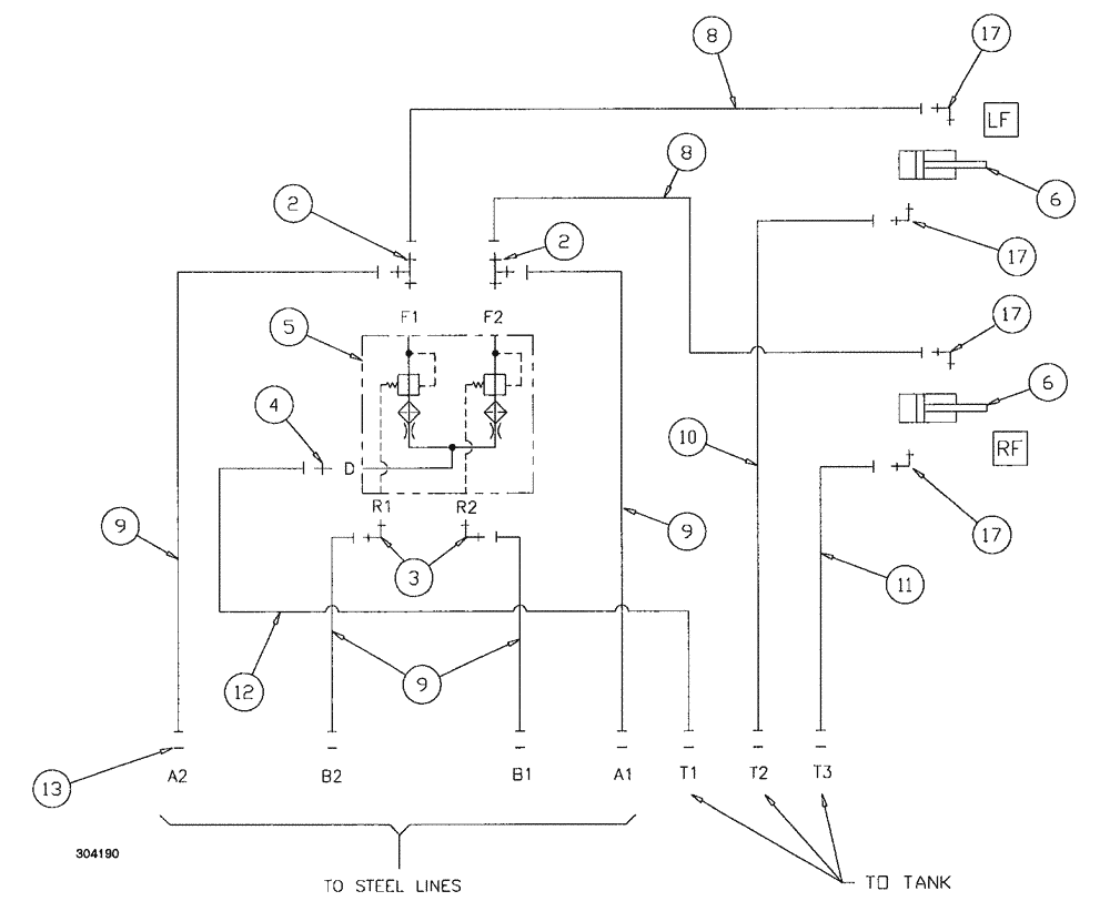 Схема запчастей Case IH SPX4260 - (167) - ACTIVE SUSPENSION (48) - TRACKS & TRACK SUSPENSION