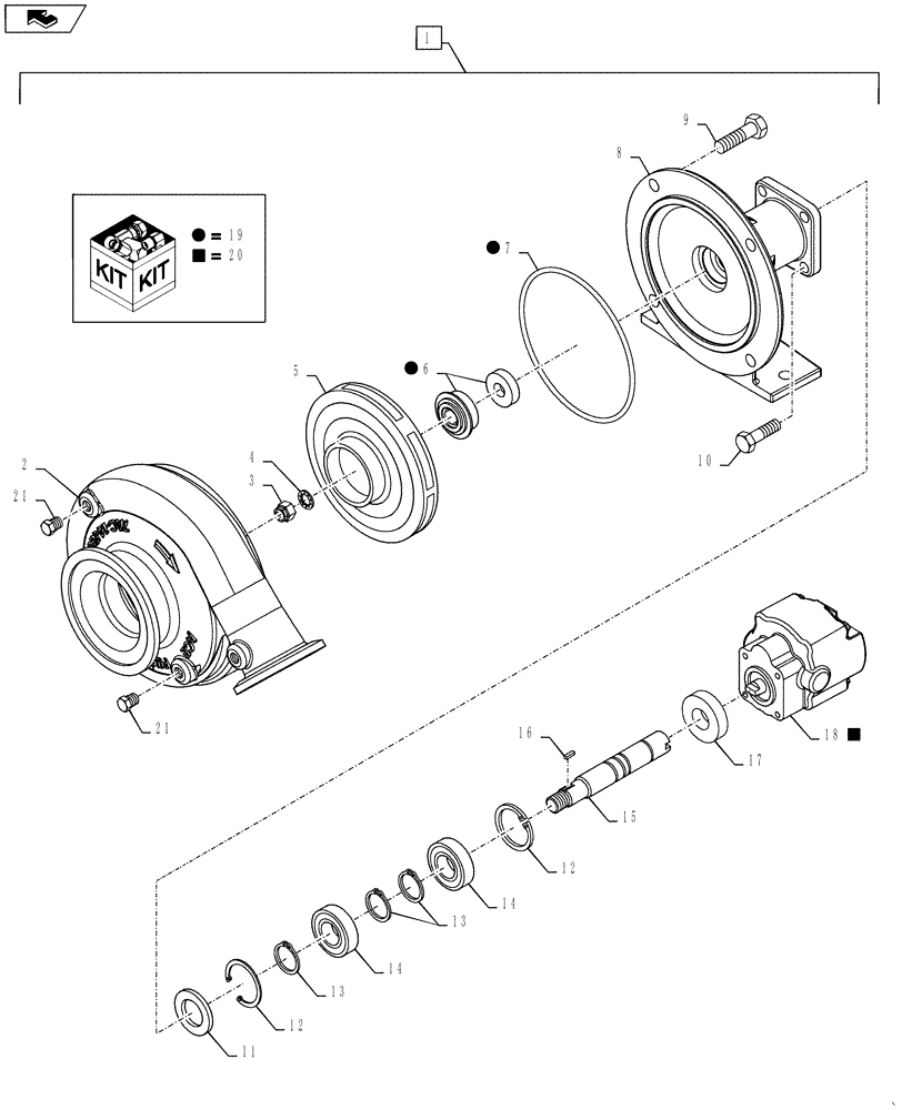 Схема запчастей Case IH 3230 - (35.104.02[03]) - PUMP PRODUCT, ACE, ASN YAT028001 (35) - HYDRAULIC SYSTEMS